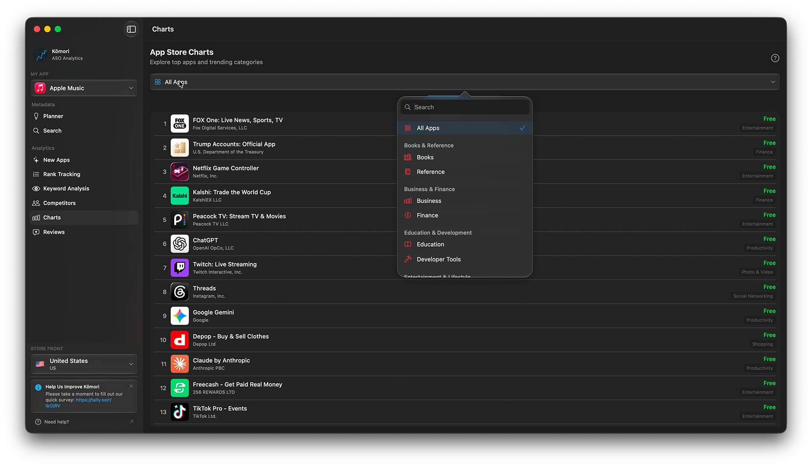 App Store Charts