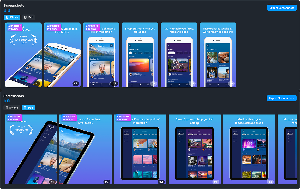 Screenshot Export